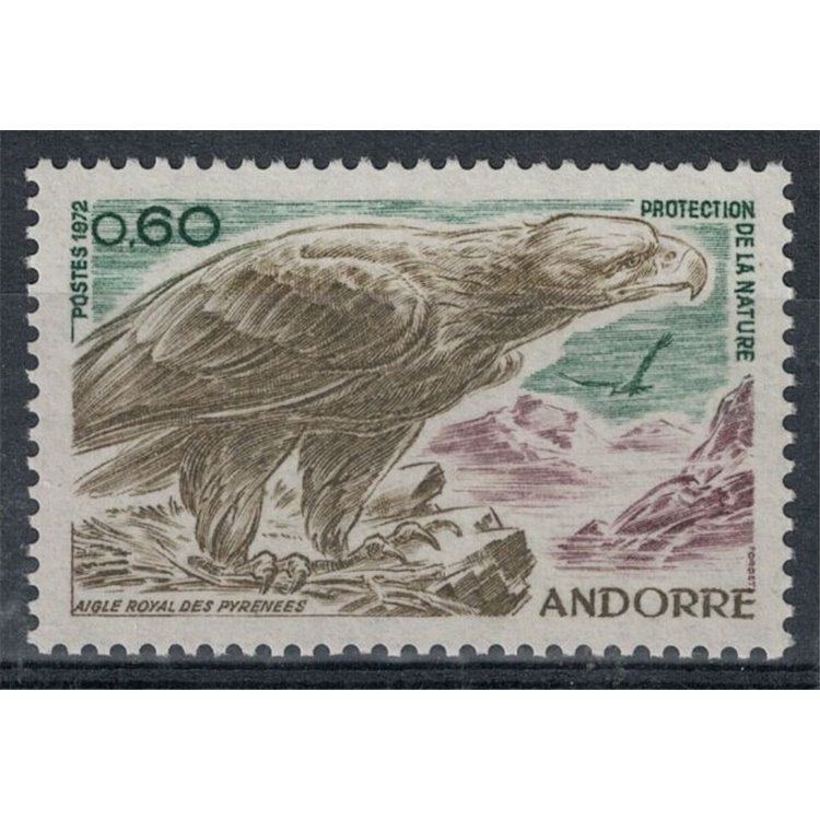 ANDORRA FRANCESE 1972 Protezione della natura MNH**