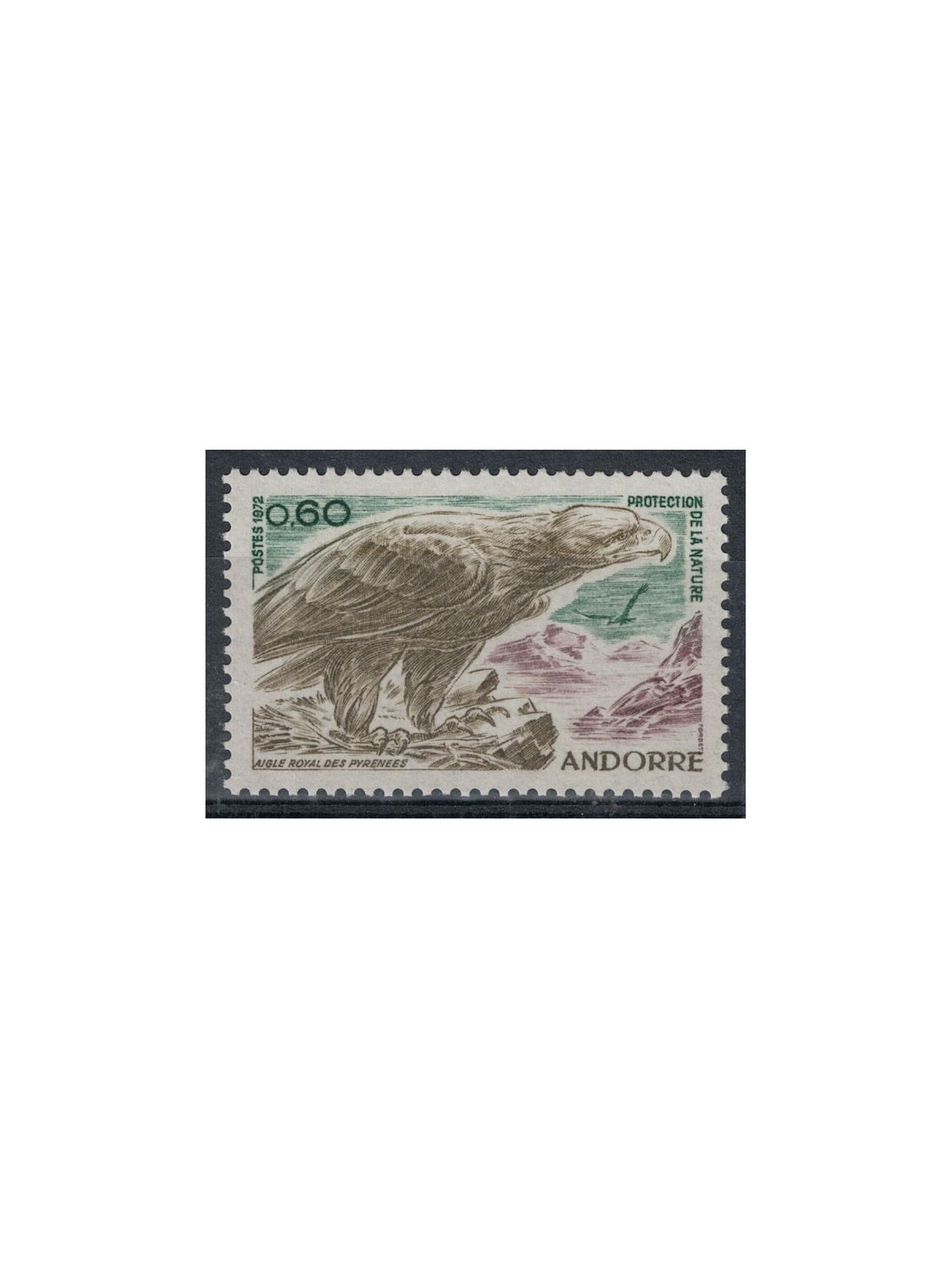 ANDORRA FRANCESE 1972 Protezione della natura MNH**