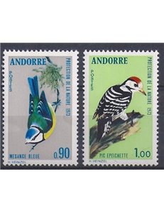 ANDORRA FRENCH 1973 Nature Conservation, Birds 2v MNH**
