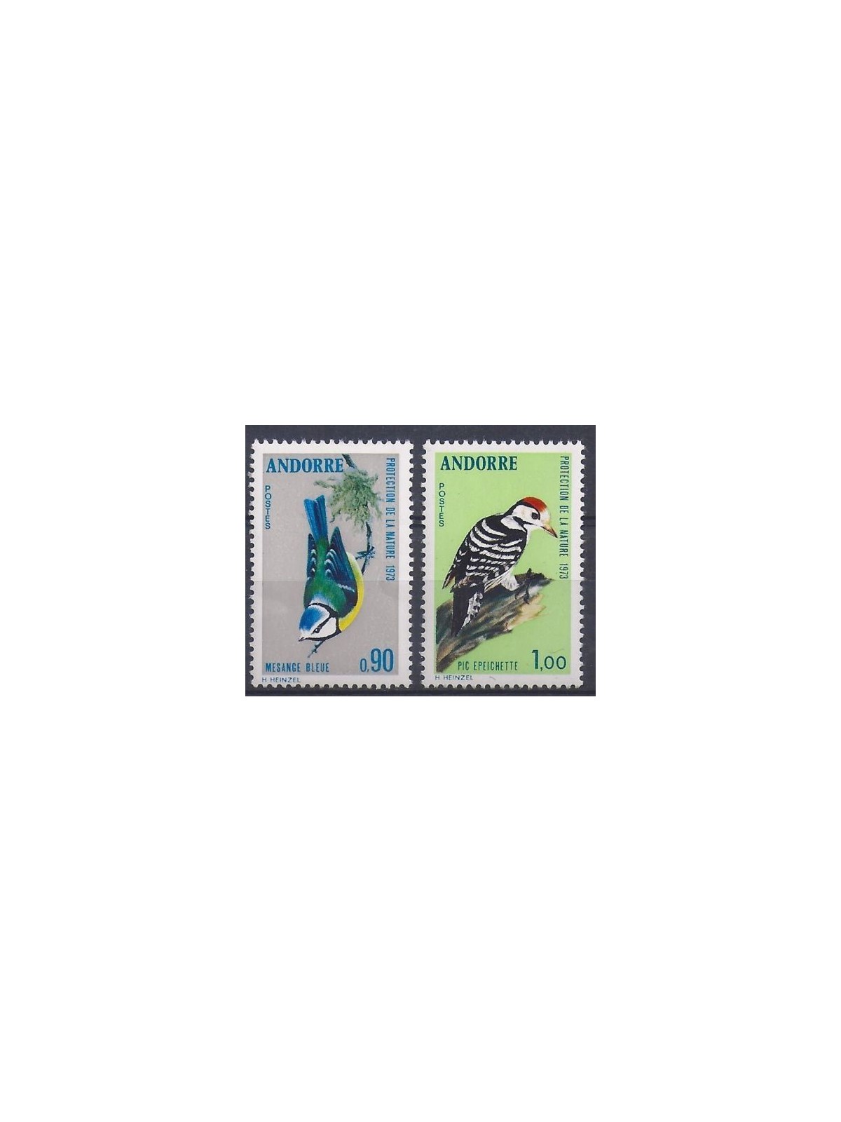 ANDORRA FRENCH 1973 Nature Conservation, Birds 2v MNH**