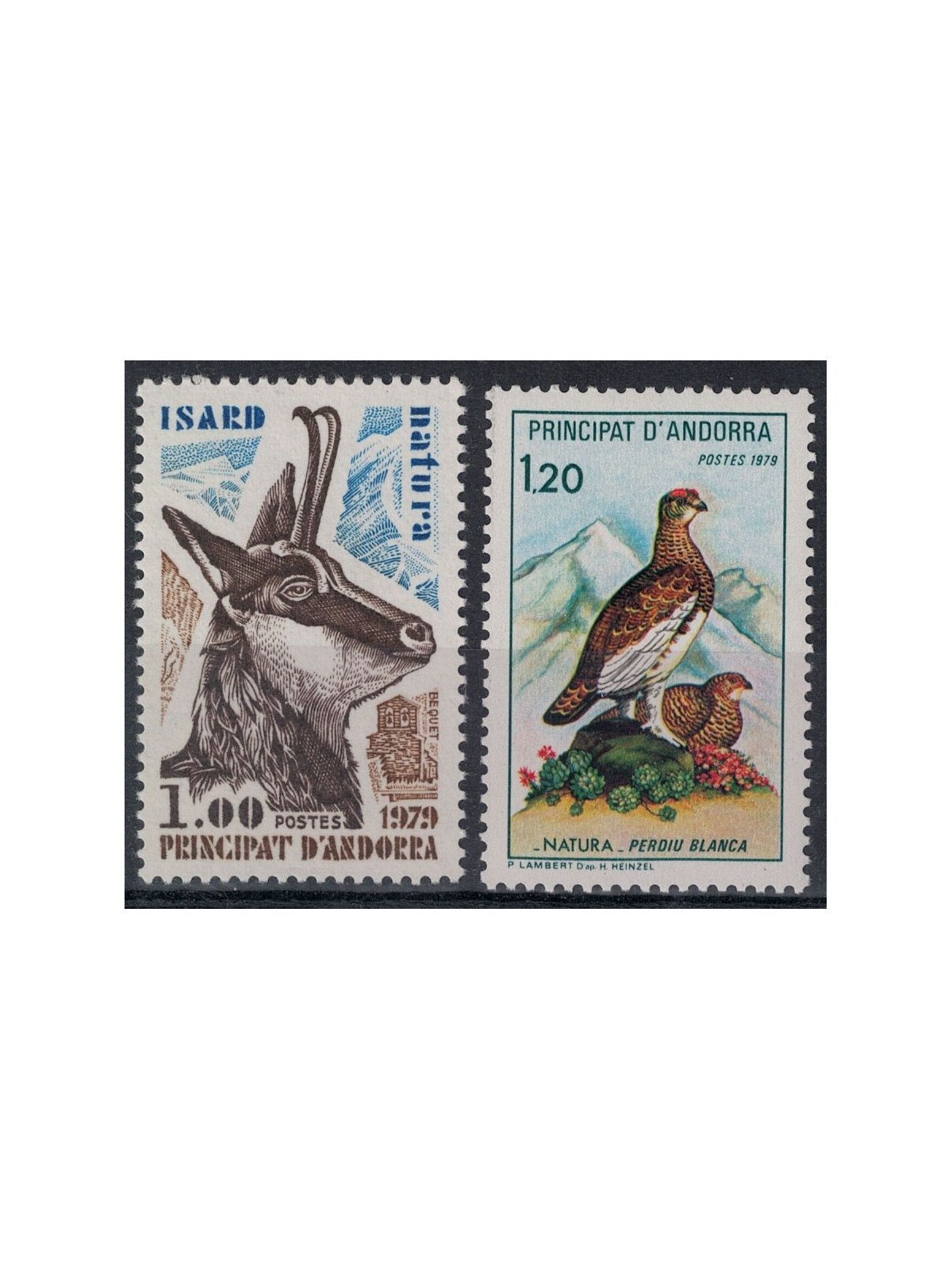 ANDORRA FRANCESE 1979 Salvaguardia della natura 2v MNH**