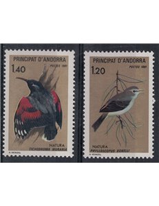 ANDORRA FRENCH 1981 Nature Conservation, Birds 2v MNH**