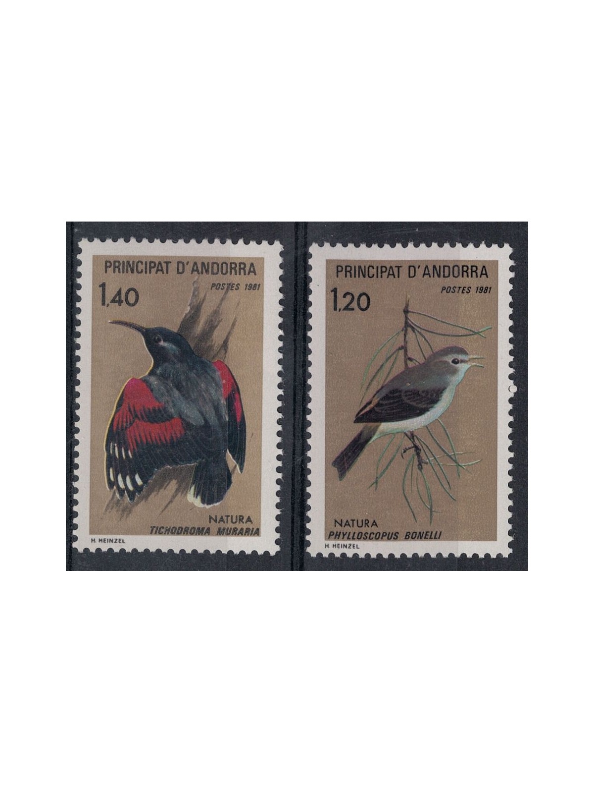 ANDORRA FRENCH 1981 Nature Conservation, Birds 2v MNH**