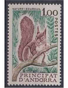 ANDORRA FRENCH 1978 Nature conservation, squirrel 1v MNH**