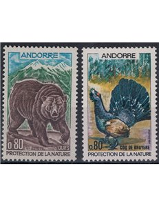 ANDORRA FRANCESE 1971 Salvaguardia della natura 2v MNH**