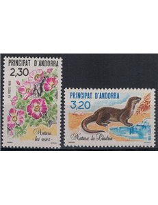 ANDORRA FRENCH 1990 Conservation of nature, fauna and flora 2v MNH**