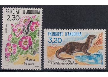 ANDORRA FRENCH 1990 Conservation of nature, fauna and flora 2v MNH**