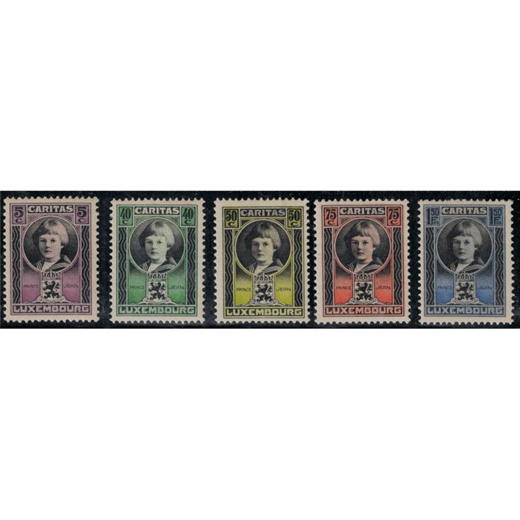 LUSSEMBURGO 1926 Caritas, pro infanzia 5v MH*