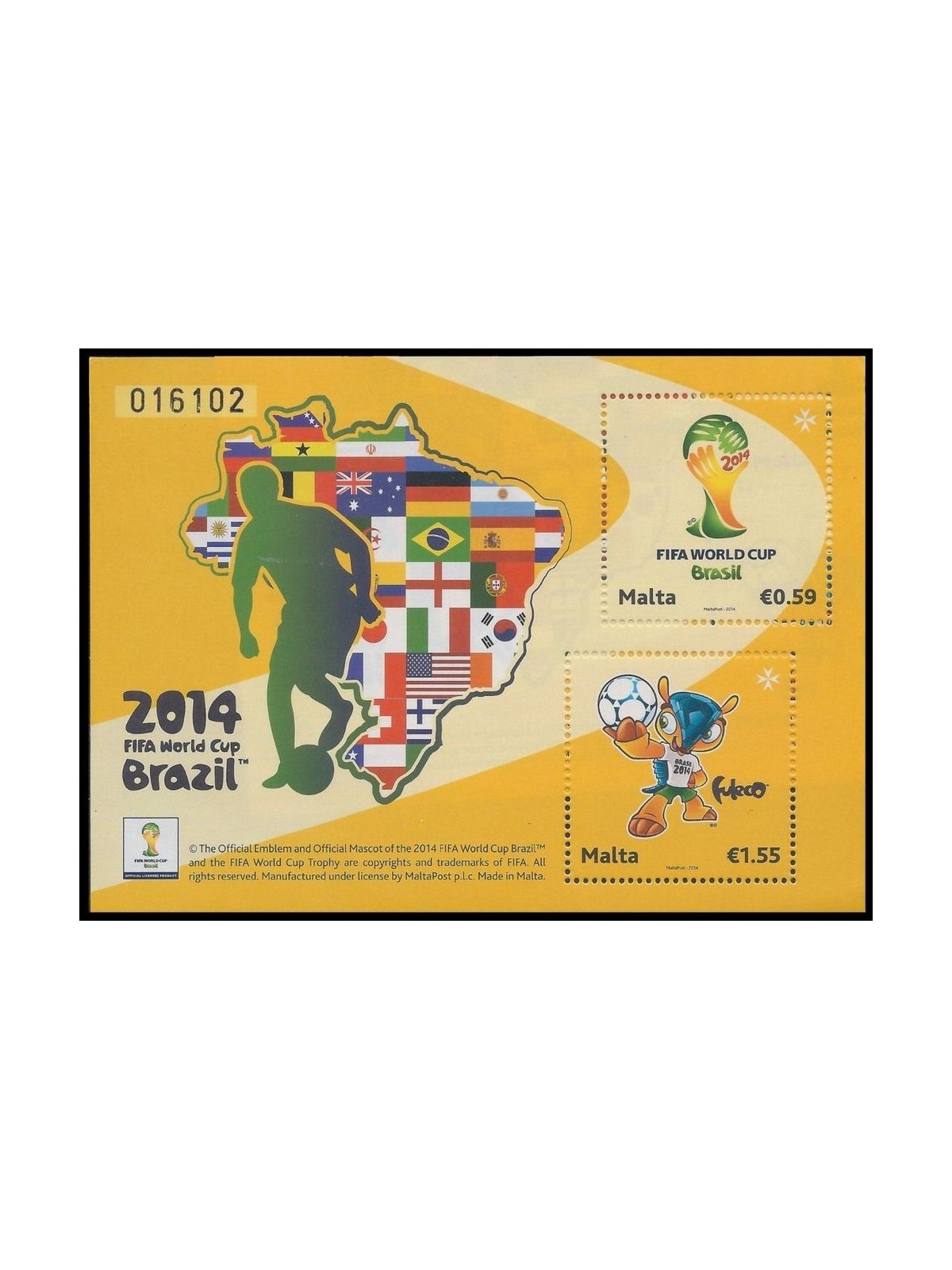 MALTA 2014 FIFA World Cup s/s MNH**