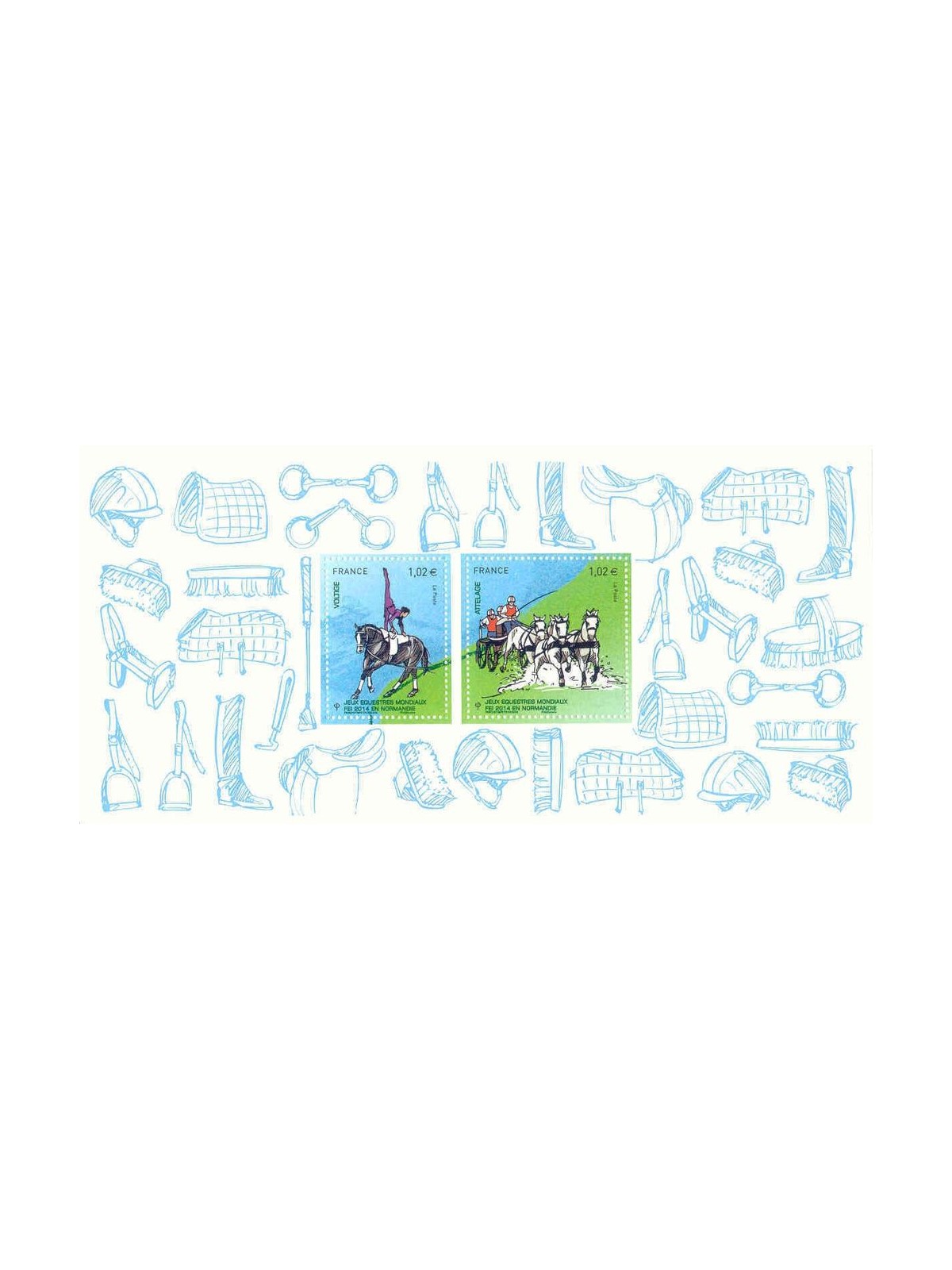 FRANCE 2014 Equestrian Sports (Philatelic Souvenir)