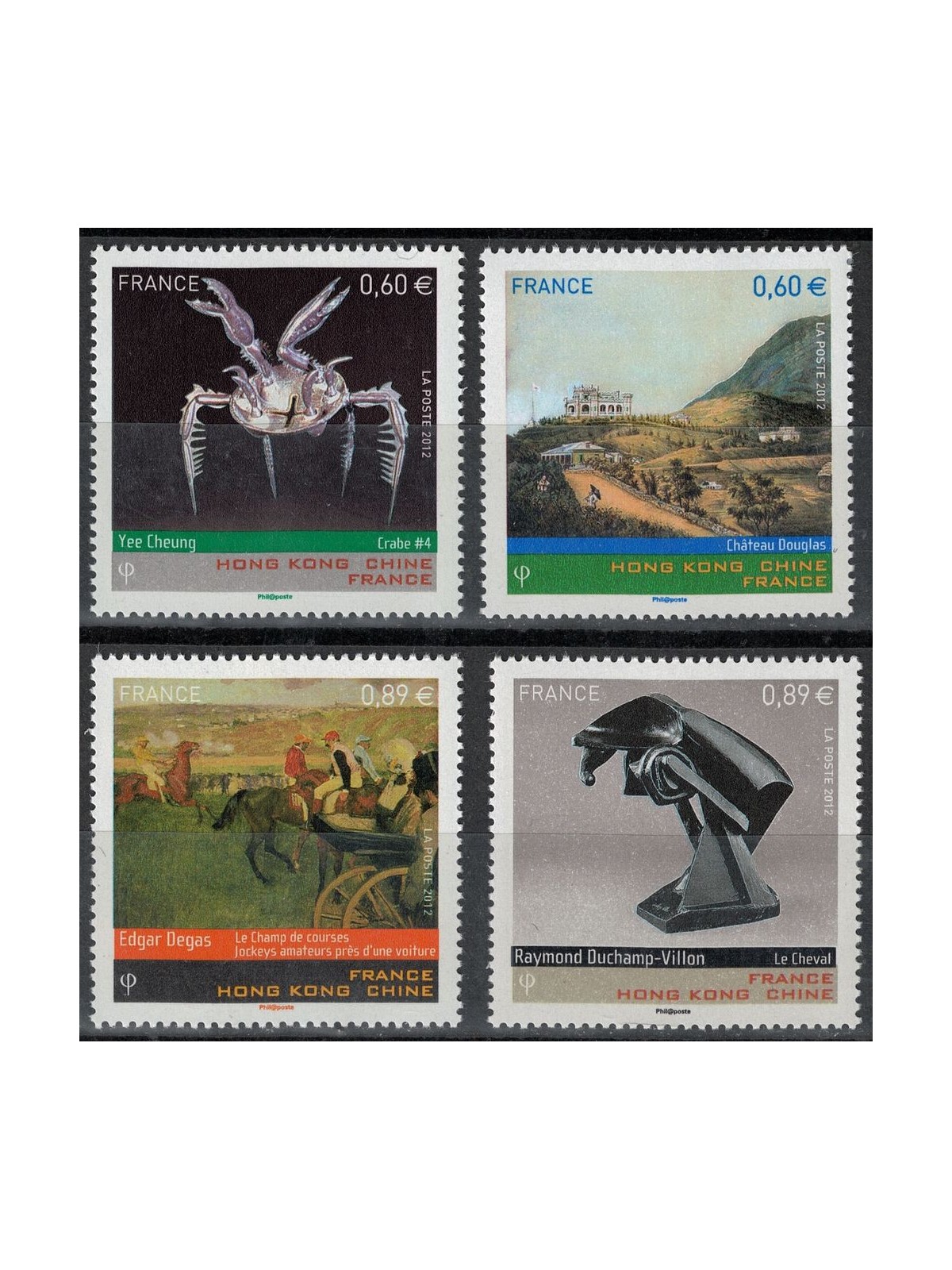 FRANCIA 2012 Amicizia con Hong Kong 4v MNH**