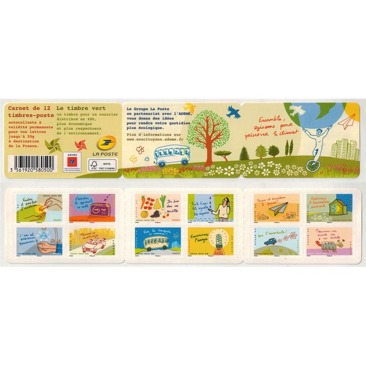 FRANCE 2014 Environment, together for the future of the climate 1 booklet MNH**