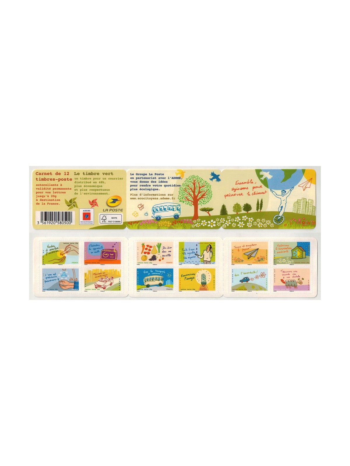 FRANCE 2014 Environment, together for the future of the climate 1 booklet MNH**