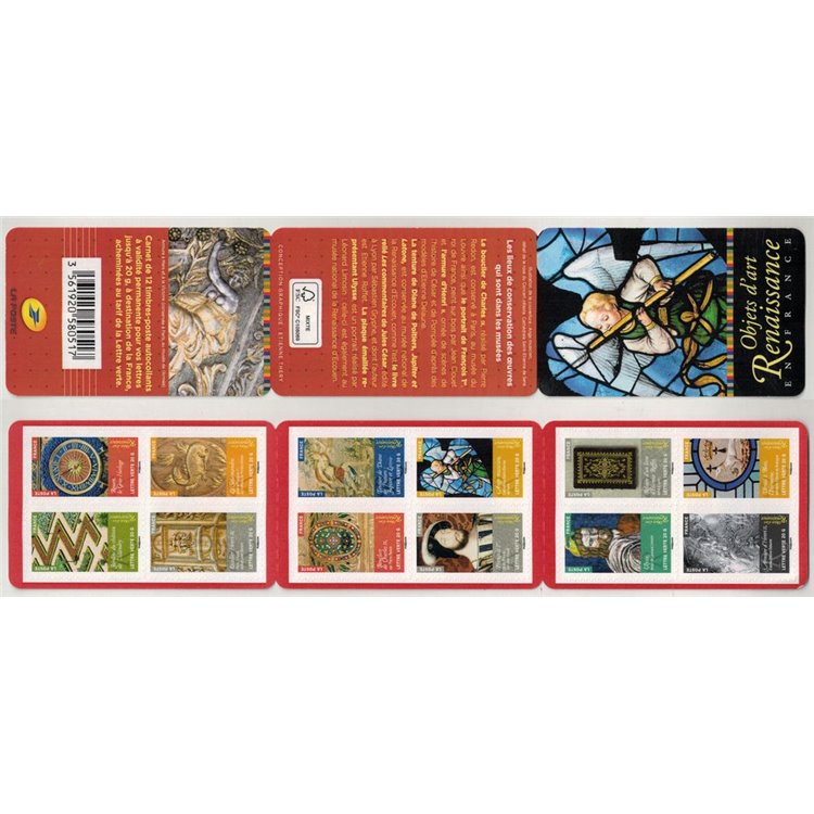 FRANCE 2014 Art, Renaissance 12v in booklet MNH**