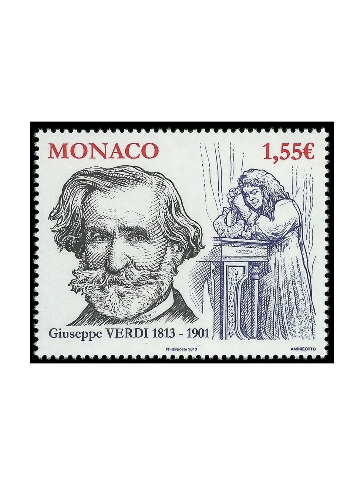 MONACO 2013 Giuseppe Verdi 1v MNH**