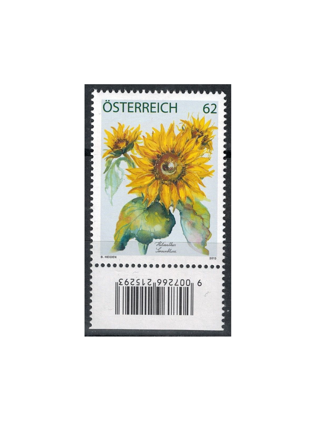 AUSTRIA 2013 Flowers, Sunflower MNH**