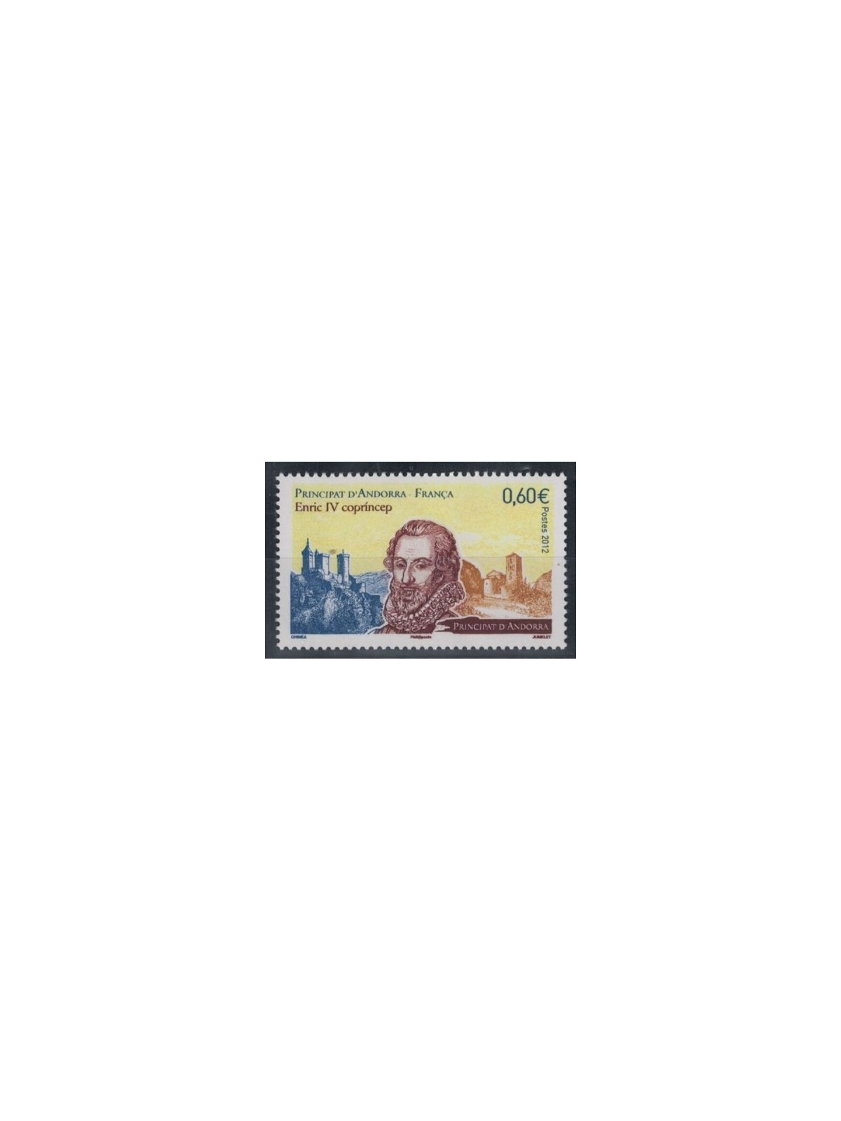 ANDORRA FRANCESE 2012 Re Enrico IV di Navarra MNH**