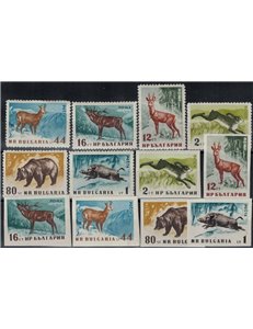 BULGARIA 1958 Fauna, animali della foresta 12v MNH**