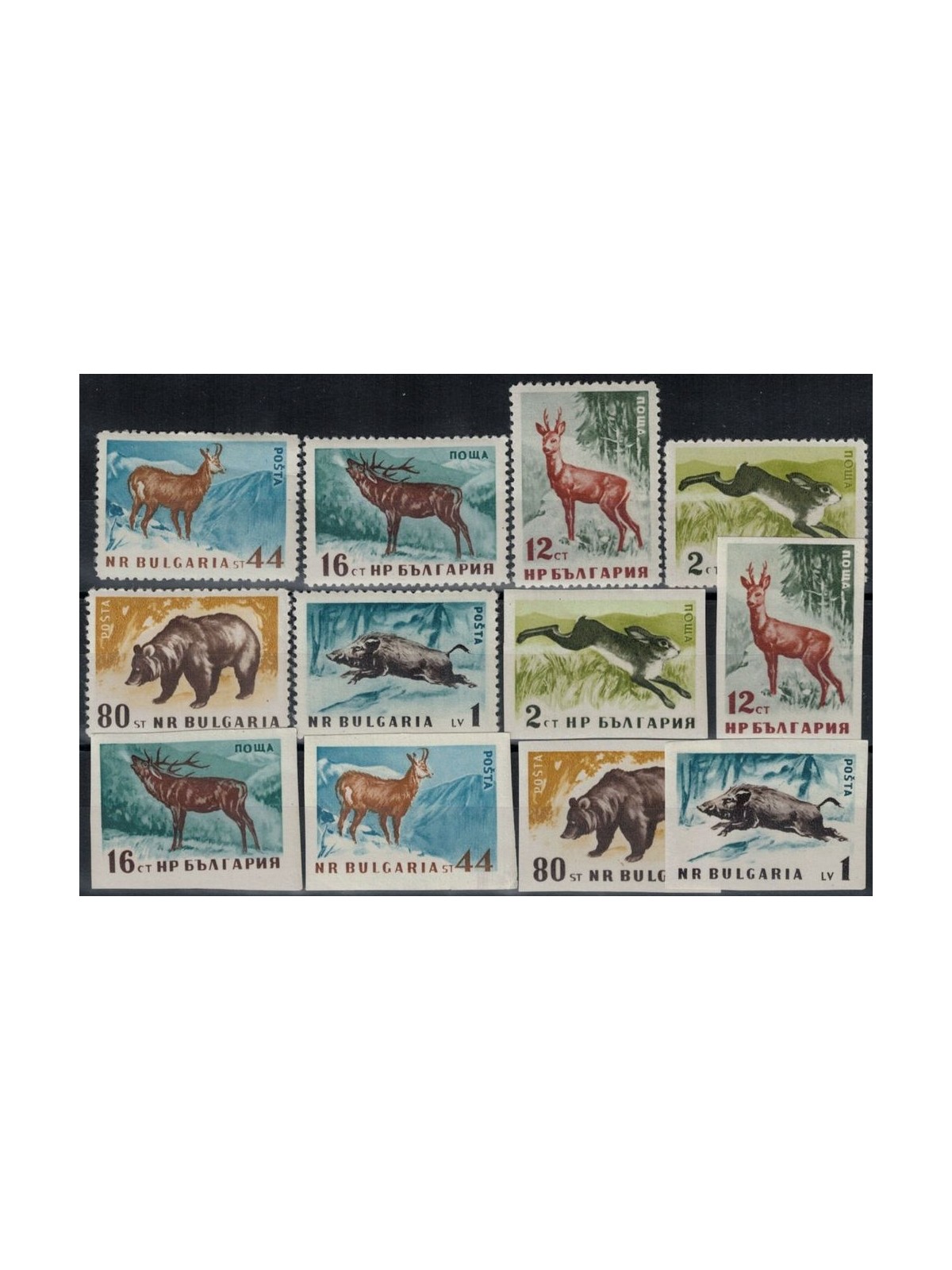 BULGARIA 1958 Fauna, forest animals 12v MNH**
