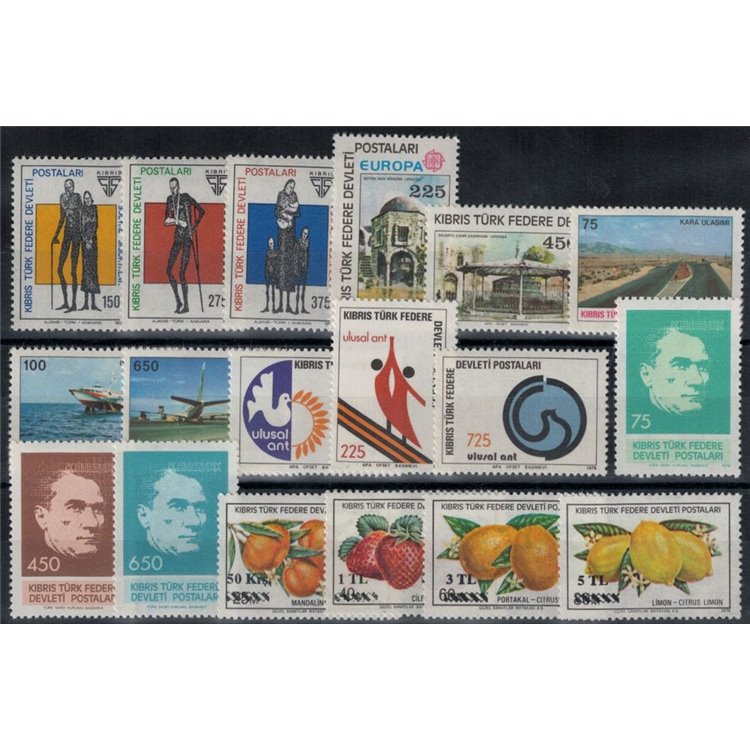 CIPRO TURCA 1978 Annata completa 18v MNH**