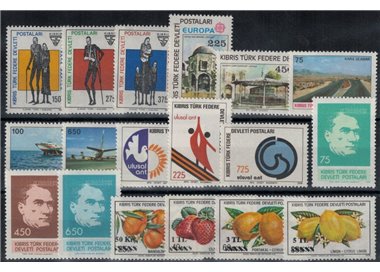 CIPRO TURCA 1978 Annata completa 18v MNH**