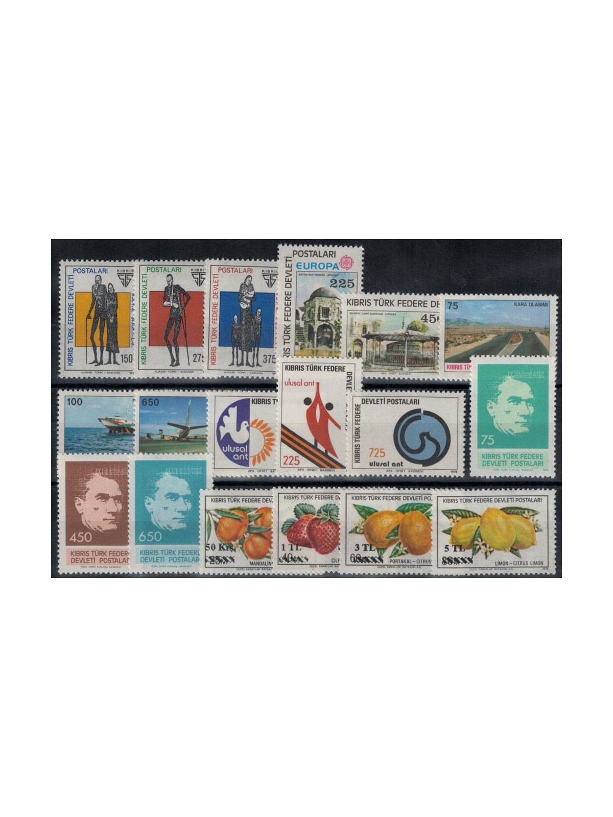 CIPRO TURCA 1978 Annata completa 18v MNH**