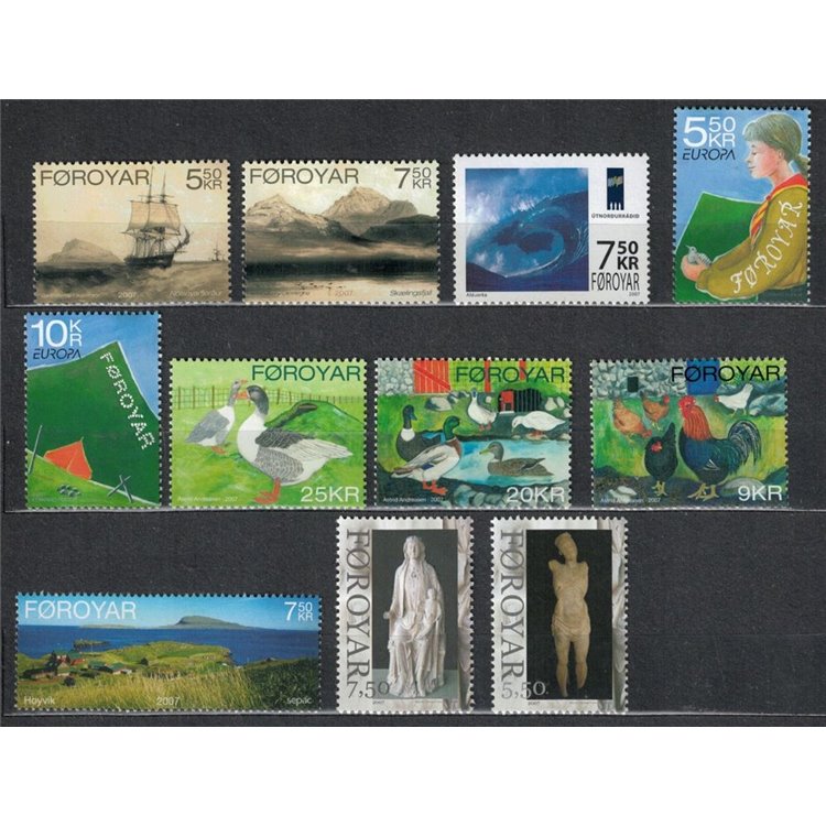 FAEROER 2007 Annata completa 11v MNH**