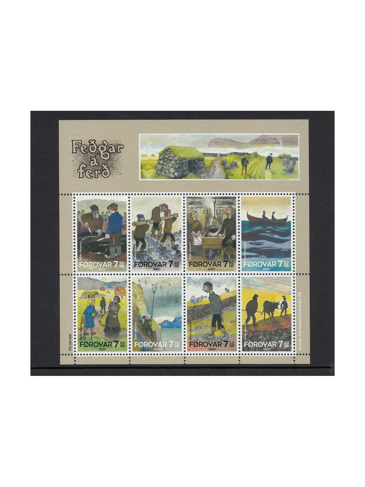 FAEROER 2007 Hedin Brù, l'onore del povero 1 BF MNH**