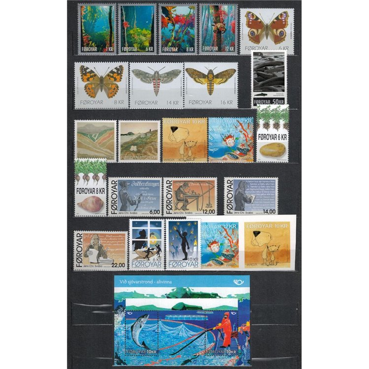 FAEROER 2010 Annata completa 21v + 1 BF MNH**