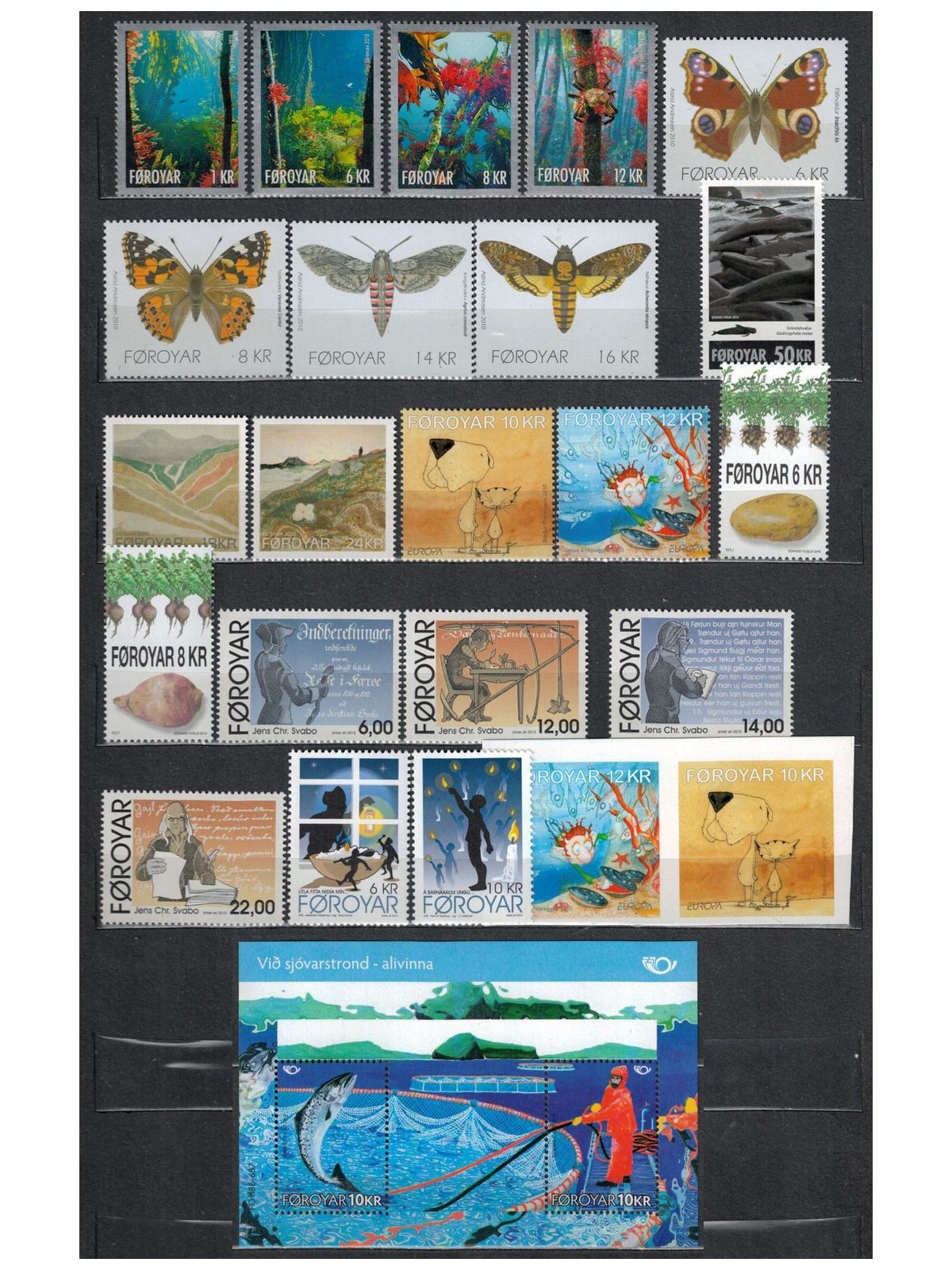 FAEROER 2010 Annata completa 21v + 1 BF MNH**