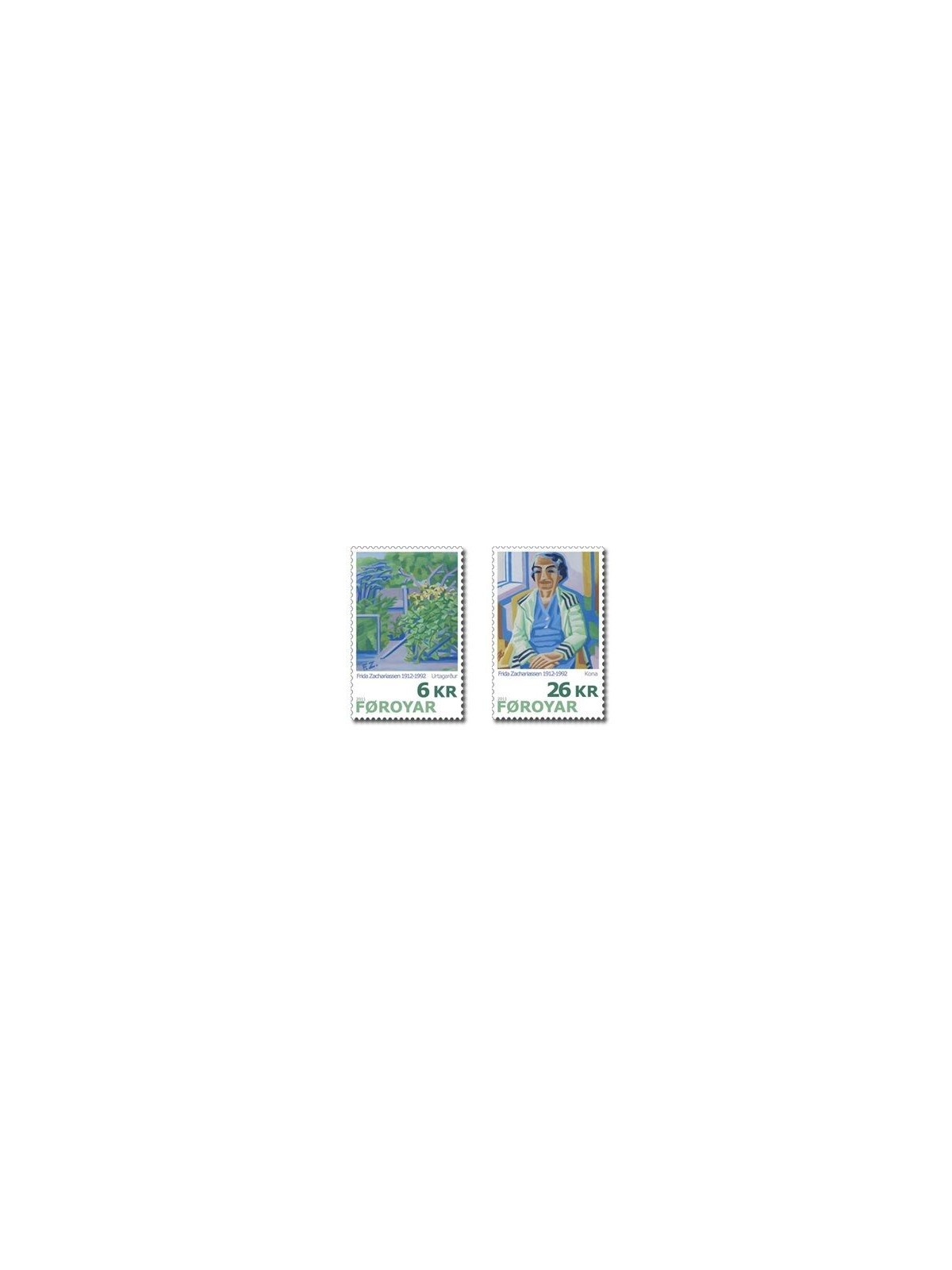 FAEROER 2011 Arte, Frida Zachariassen 2v MNH**