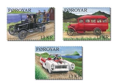 FAEROER 2011 Auto d'epoca 3v MNH**