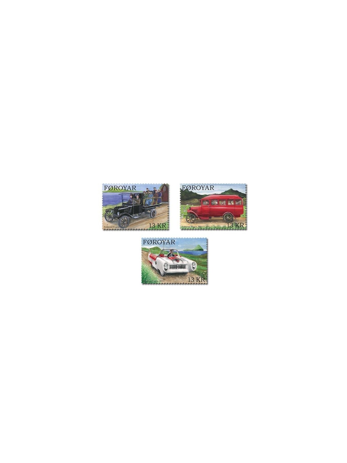 FAEROER 2011 Vintage cars 3v MNH**
