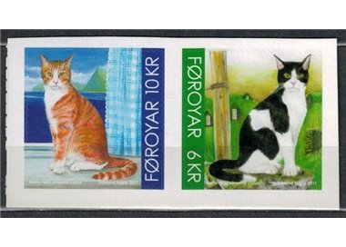 FAEROER 2011 Gatti 2v adesivi MNH**