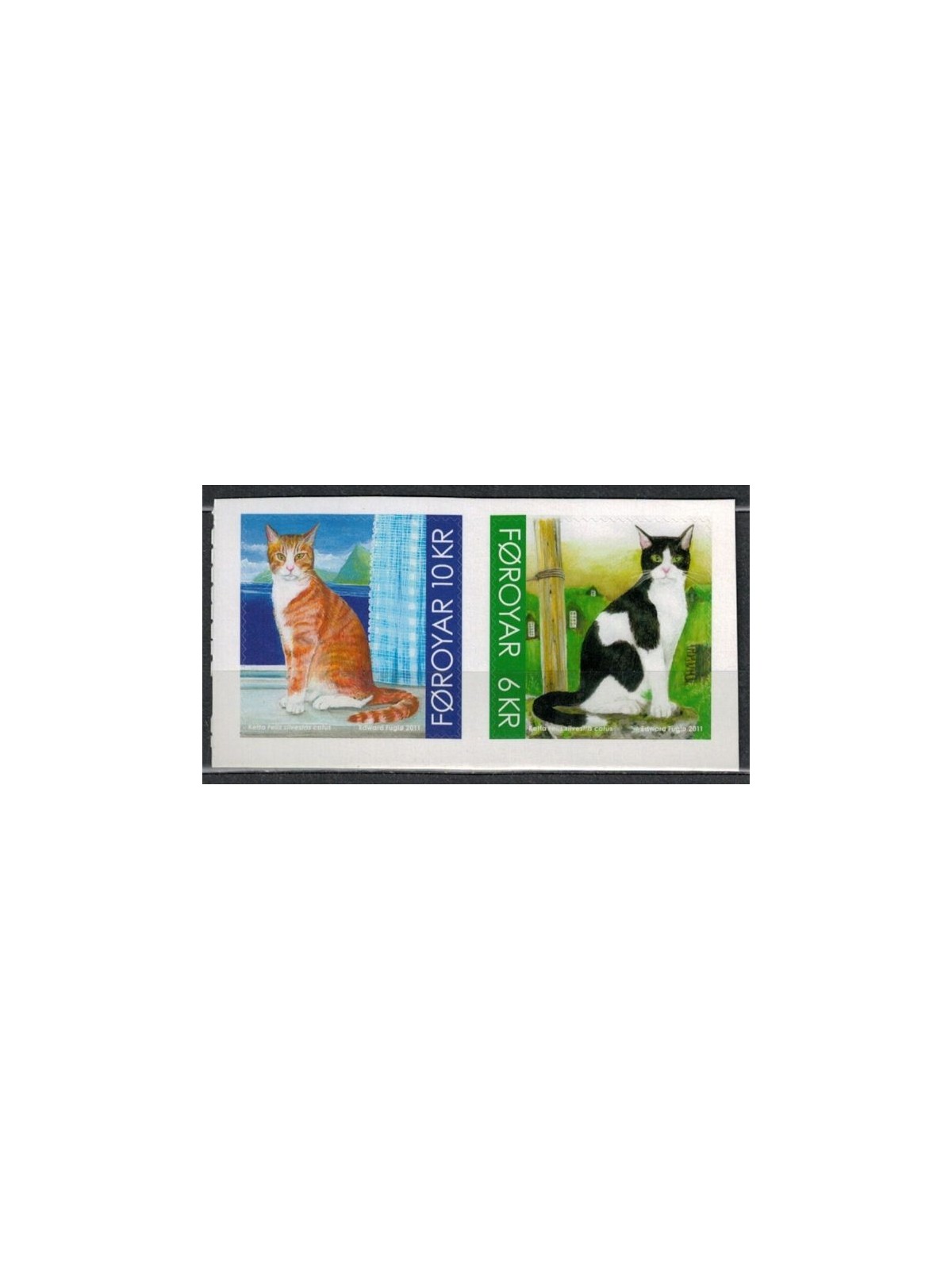 FAEROER 2011 Gatti 2v adesivi MNH**