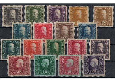 BOSNIA AND HERZEGOVINA 1916-17 Military post 18v MH*