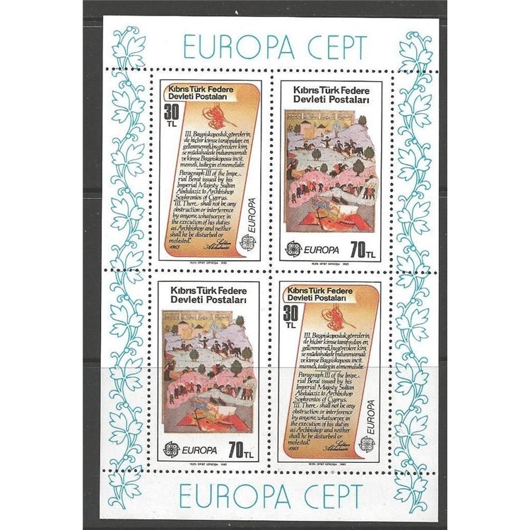 TURKISH CYPRUS 1982 Europe s/s MNH**