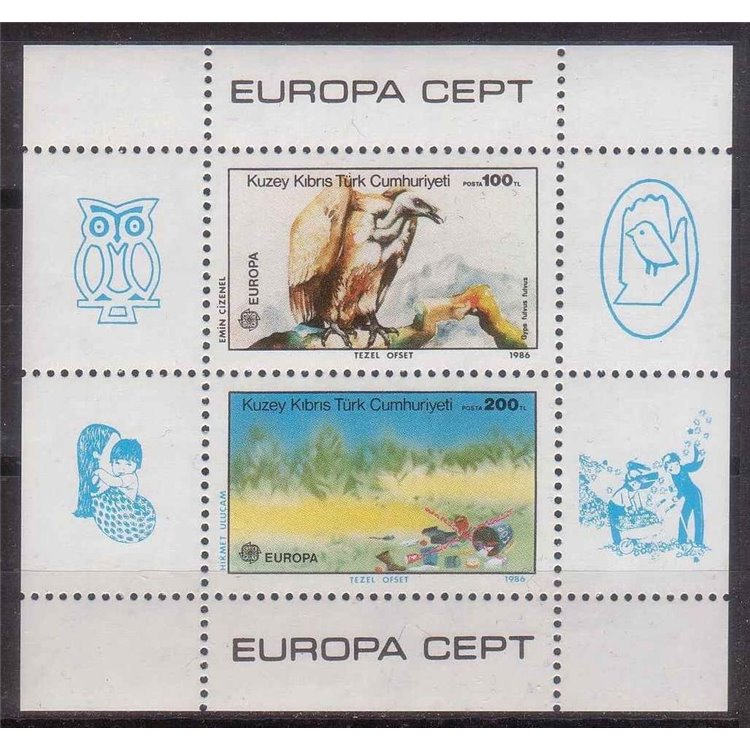 CIPRO DEL NORD 1986 Europa BF MNH**