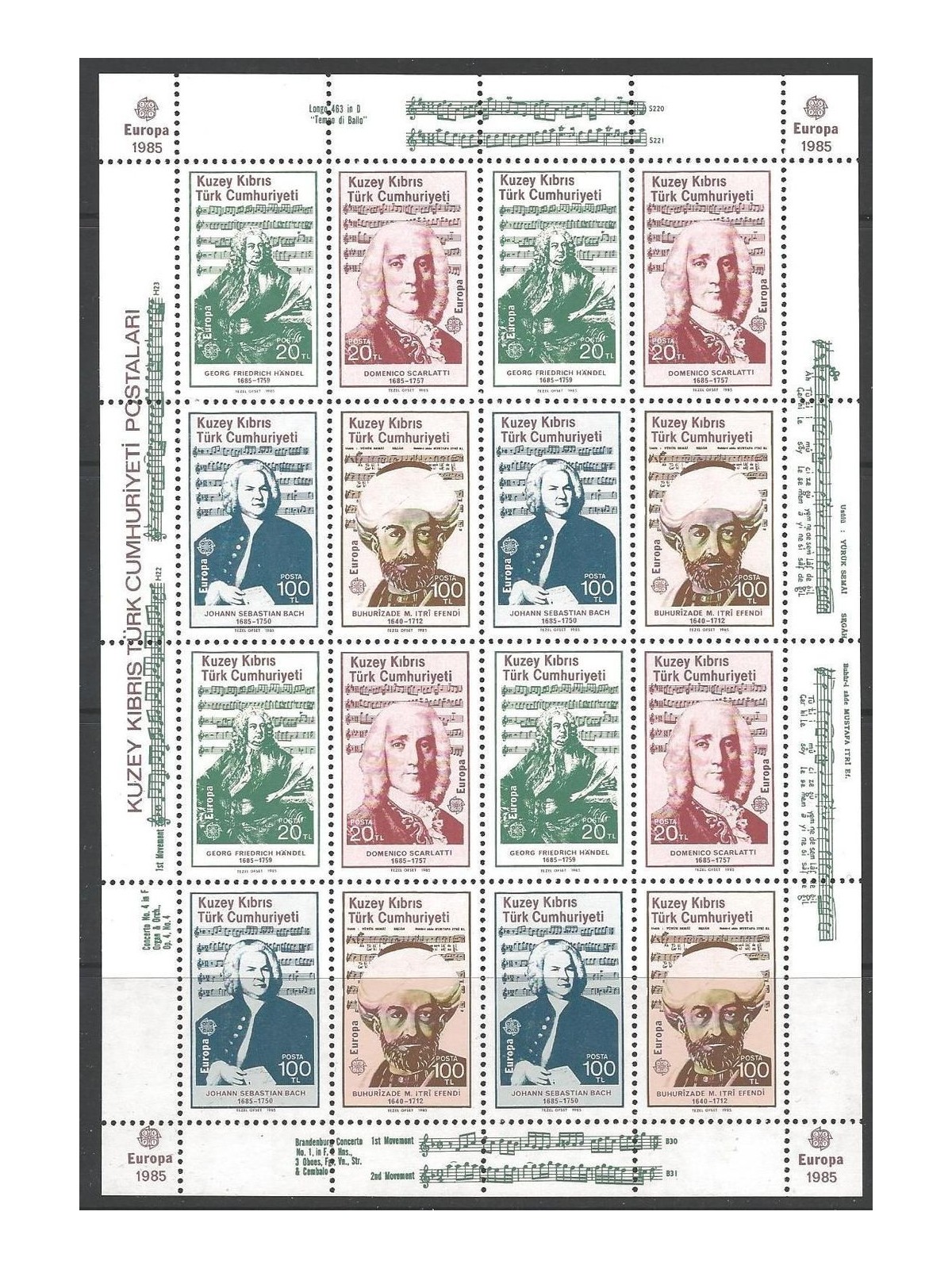 CIPRO DEL NORD 1985 Europa MF MNH**