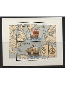 FAEROER 1992 Europa BF MNH**