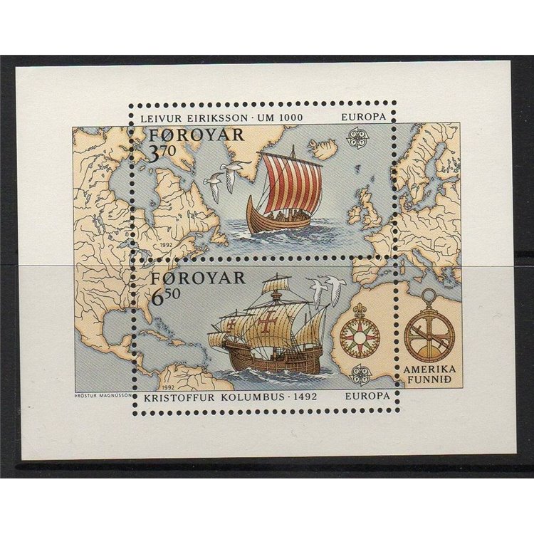 FAEROER 1992 Europe s/s MNH**