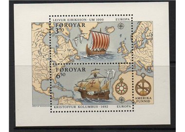 FAEROER 1992 Europe s/s MNH**