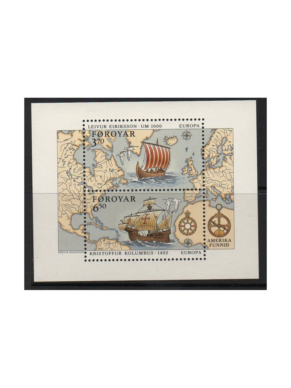 FAEROER 1992 Europa BF MNH**