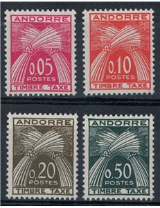 ANDORRA FRANCESE 1961 Segnatasse 4v MNH**