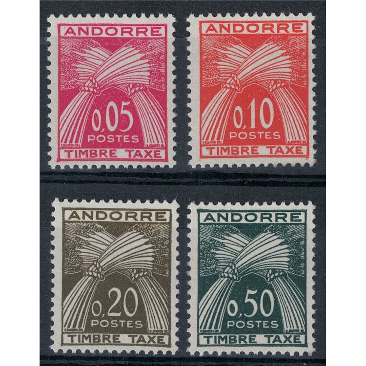 FRENCH ANDORRA 1961 Postmark 4v MNH**