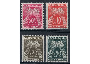 FRENCH ANDORRA 1961 Postmark 4v MNH**