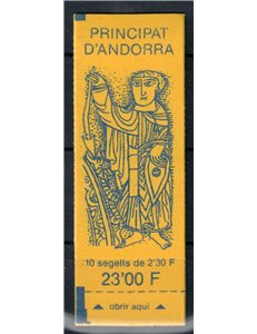ANDORRA FRANCESE 1990 Stemma di Andorra 1 LB MNH**