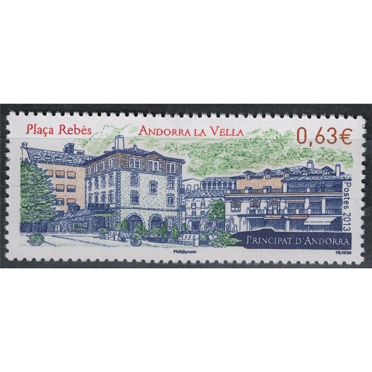 FRENCH ANDORRA 2013 Placa Rebés, Andorra La Vella 1v MNH**