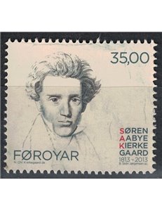 FAROERS 2013 Soren Aabye Kierkegaard 1v MNH**