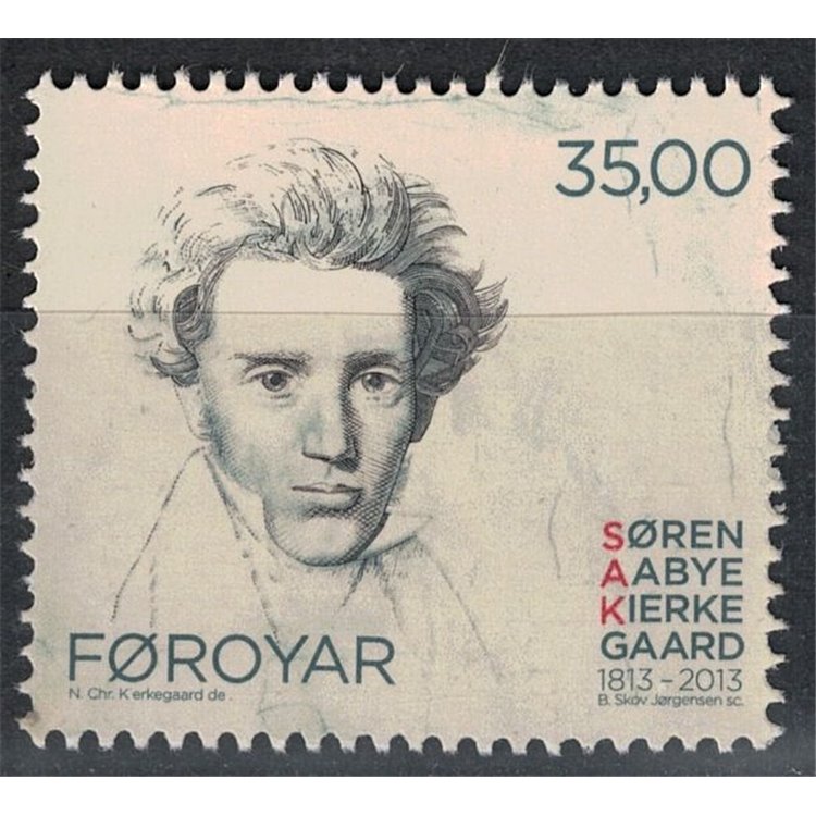 FAEROER 2013 Soren Aabye Kierkegaard 1v MNH**